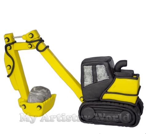 mini digger cake topper|amazon digger cake topper.